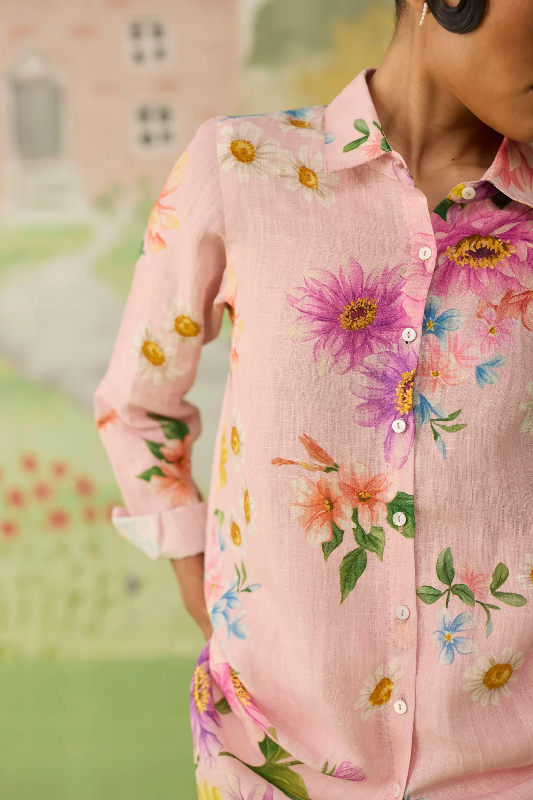 Nice Day Linen Shirt Pink
