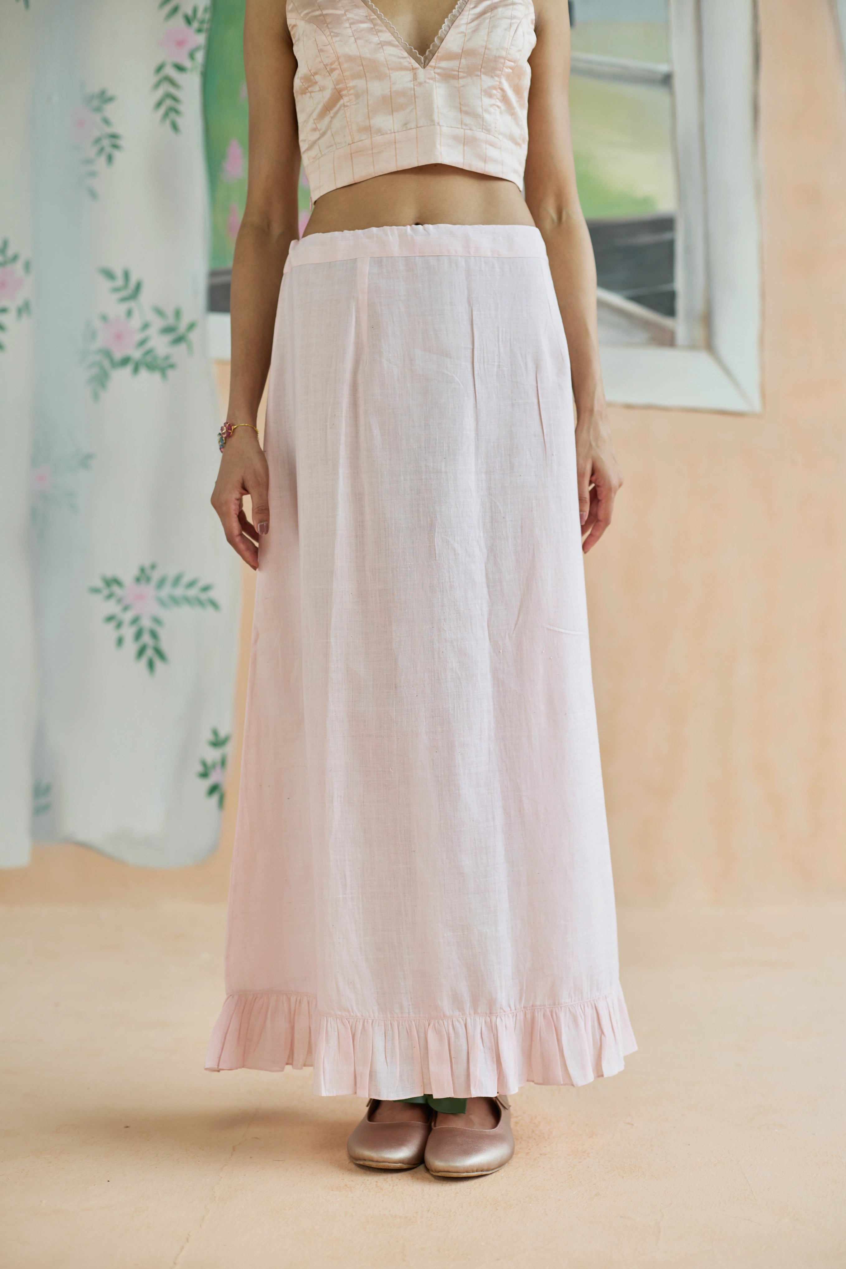 Peach Cotton Underskirt