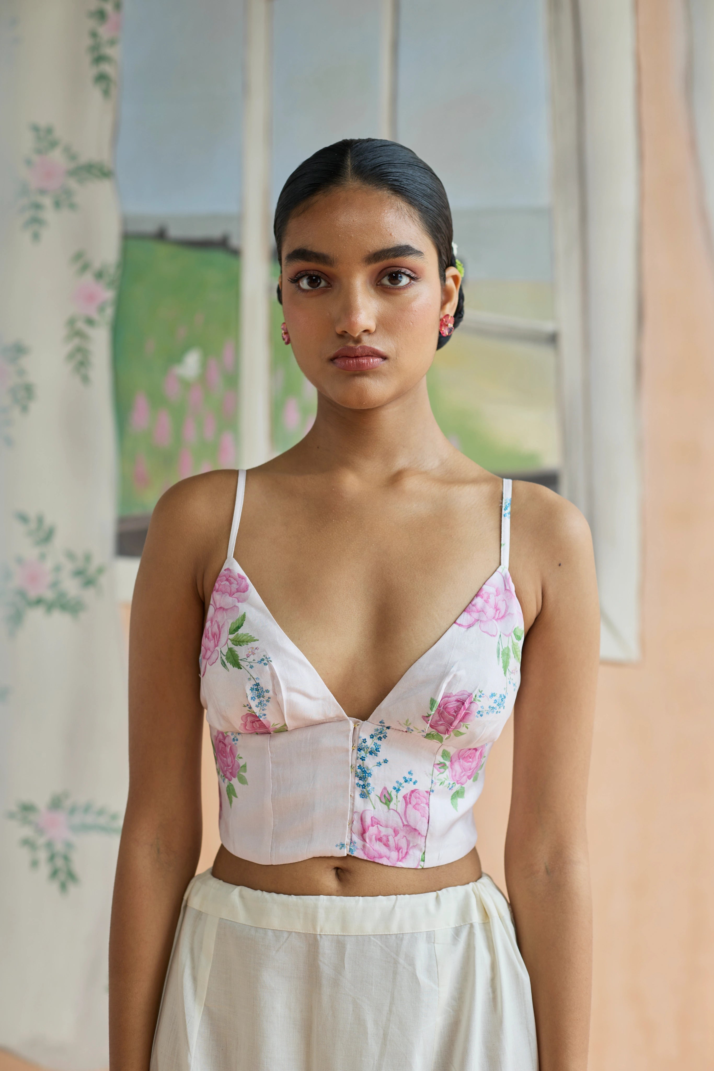 Rose Haze Bralette Blouse