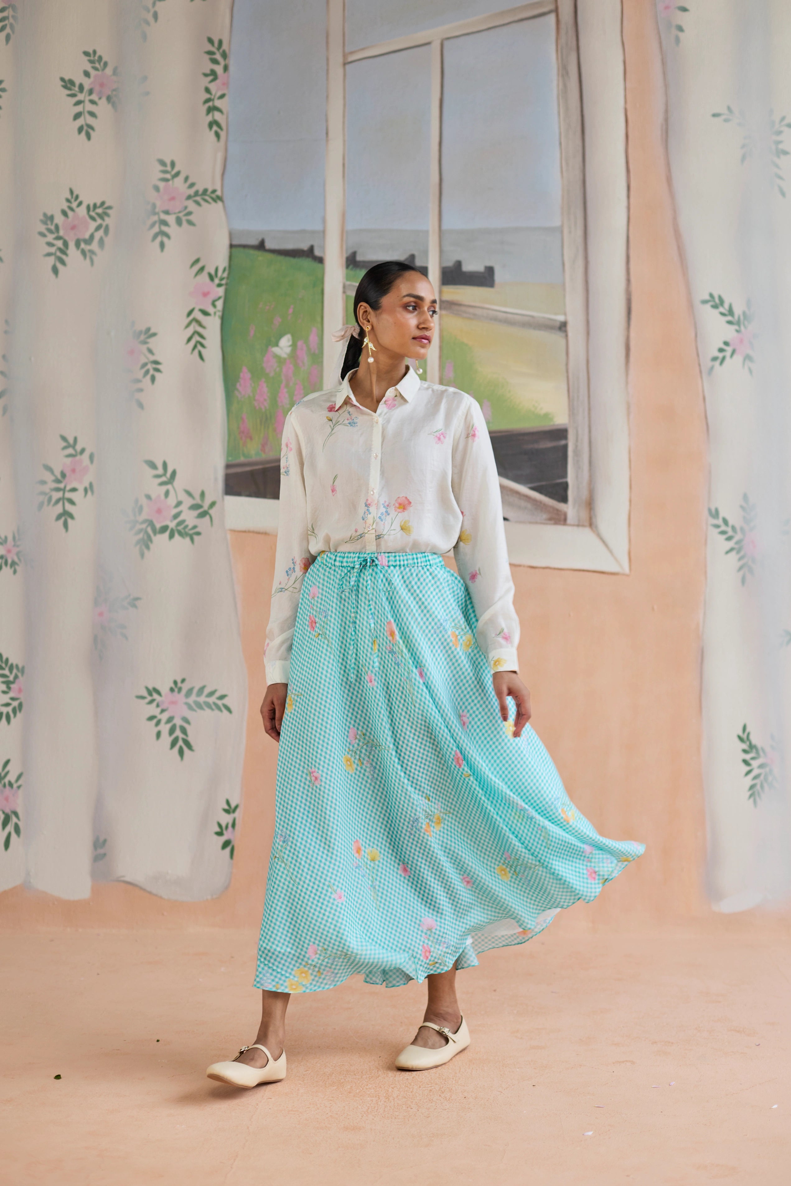 Mid-day Musings Shirt and Skirt Set Bamboo Silk