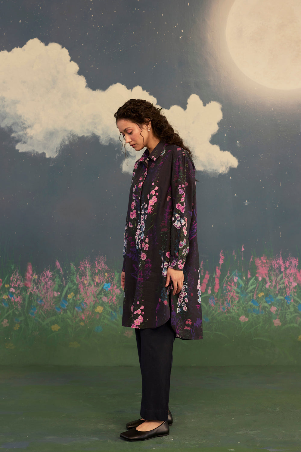 Foxglove Shirt Kurta Set Cotton