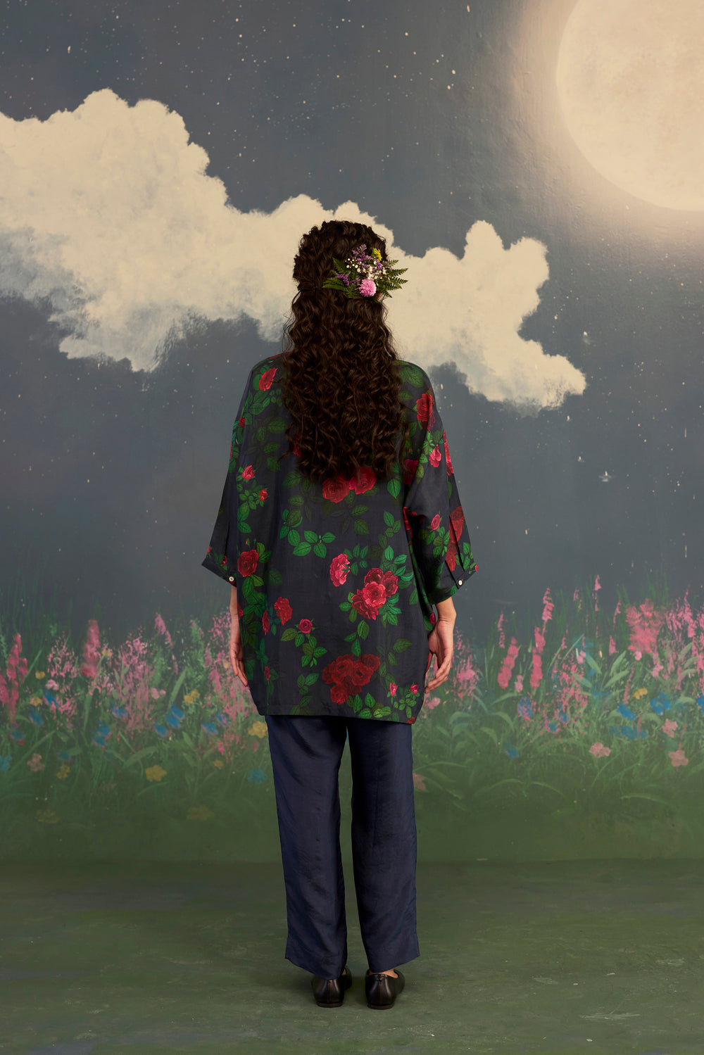 Scarlet Rose Silk Twill Coord Set