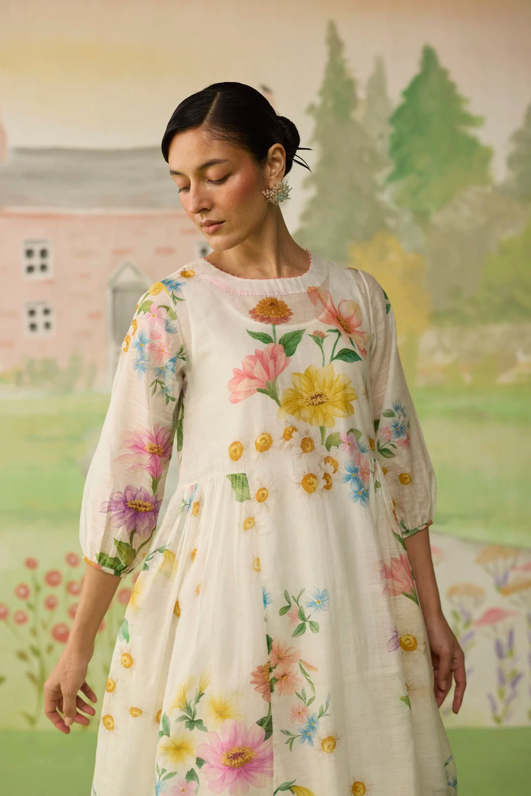 Golden Hour Off-white Long Kurta Set Khadi Silk