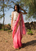 Pink Ombre Linen Sari