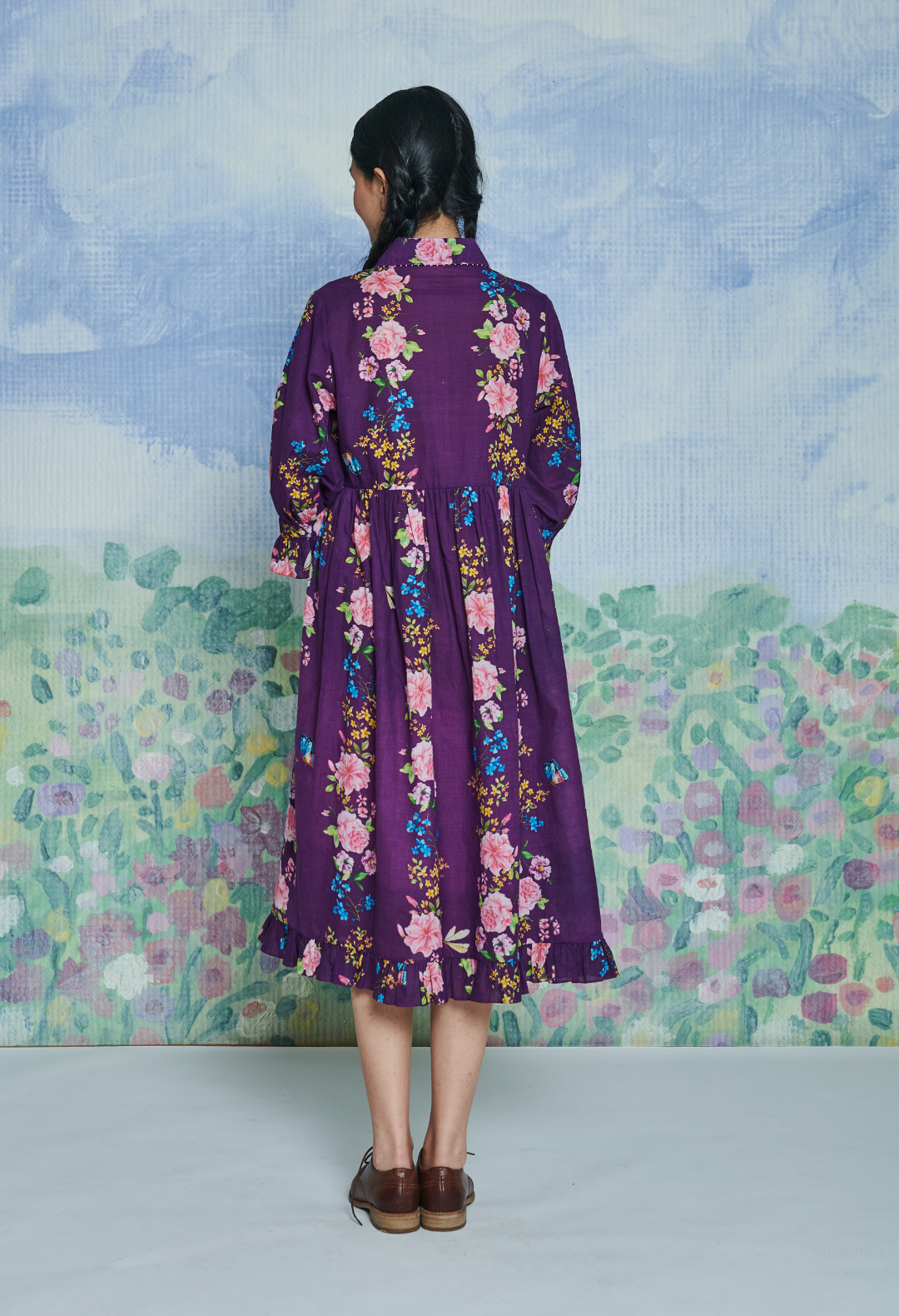 Nadiya Paar Purple Cotton Dress