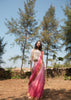 Pink Ombre Linen Sari