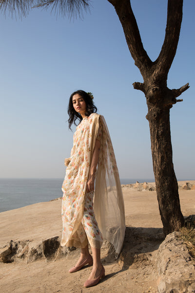 Rajnigandha Linen Sari