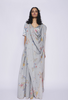 Pale Blue Linen Sari 