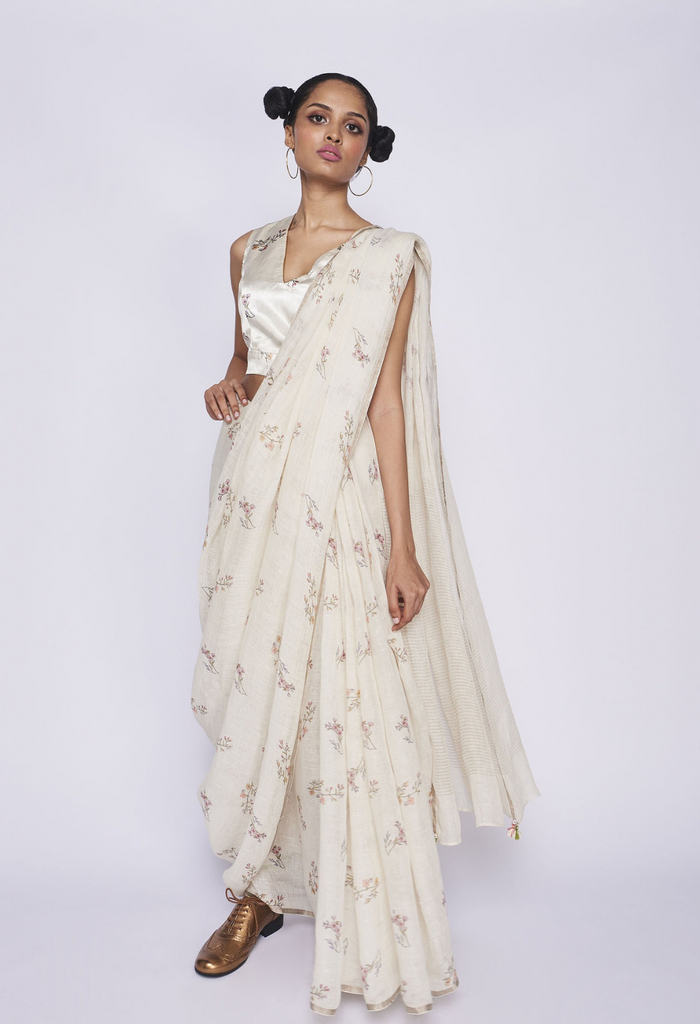 Twigs Linen Sari