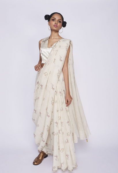 Twigs Linen Sari