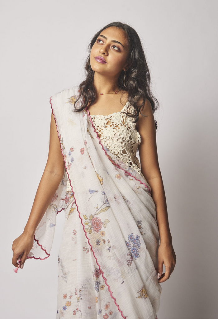 Natural Garden Kota Silk Sari
