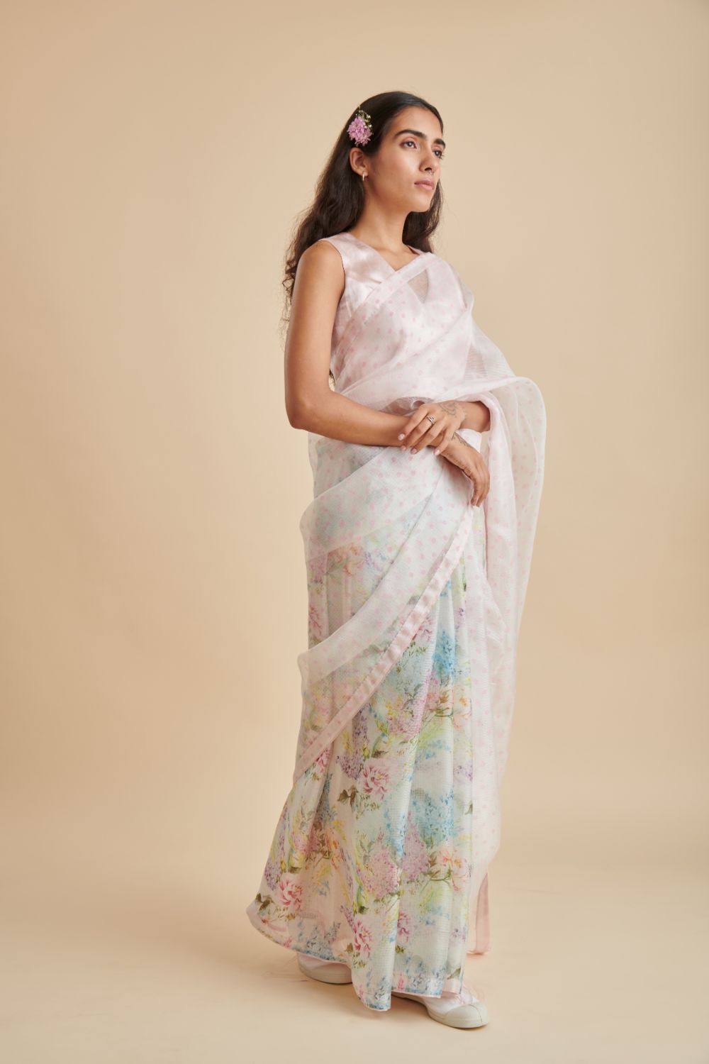 Half and Half Posy Sari