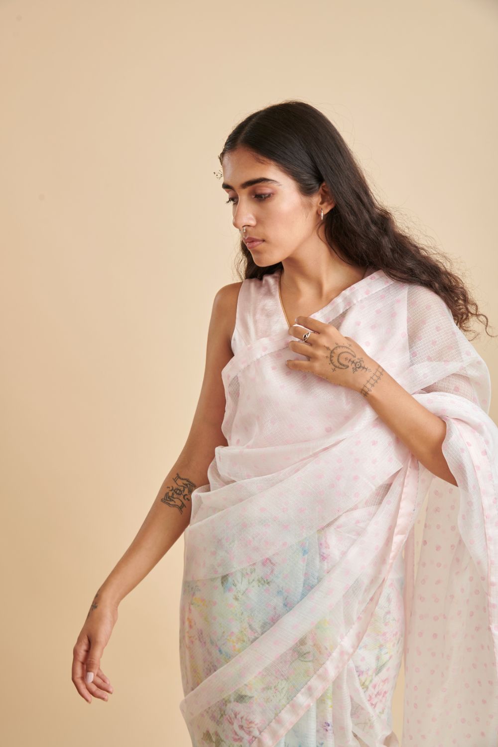 Half and Half Posy Sari