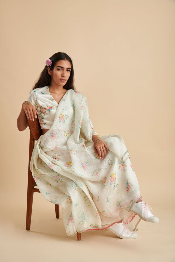 Holly Linen Sari