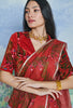 Nadiya Paar Red Linen Sari