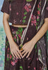 Rangoon Creeper Wine Linen Sari