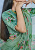 Rangoon Creeper Wasabi Linen Sari