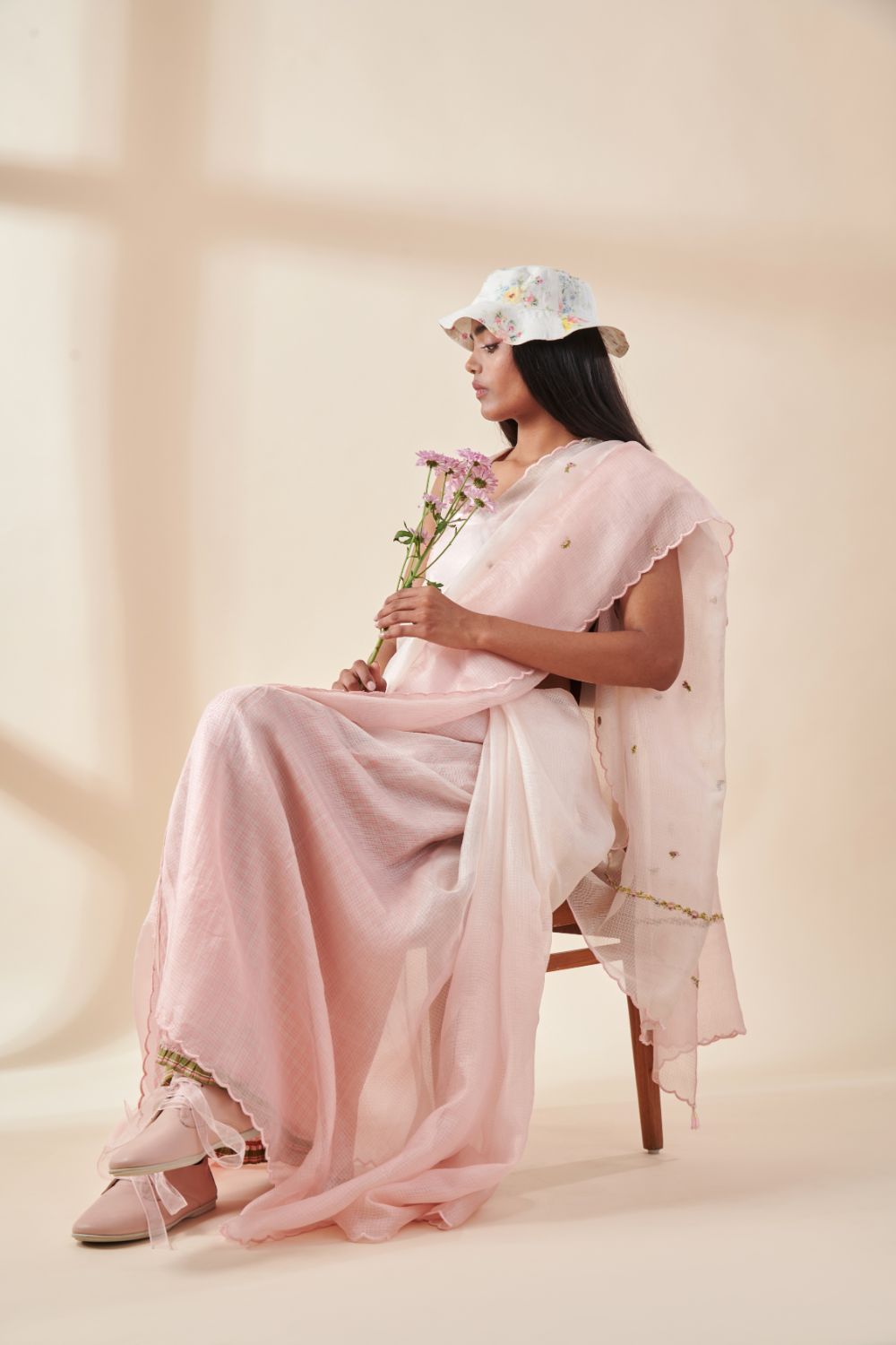 Raisa Kota Silk Embroidered Sari