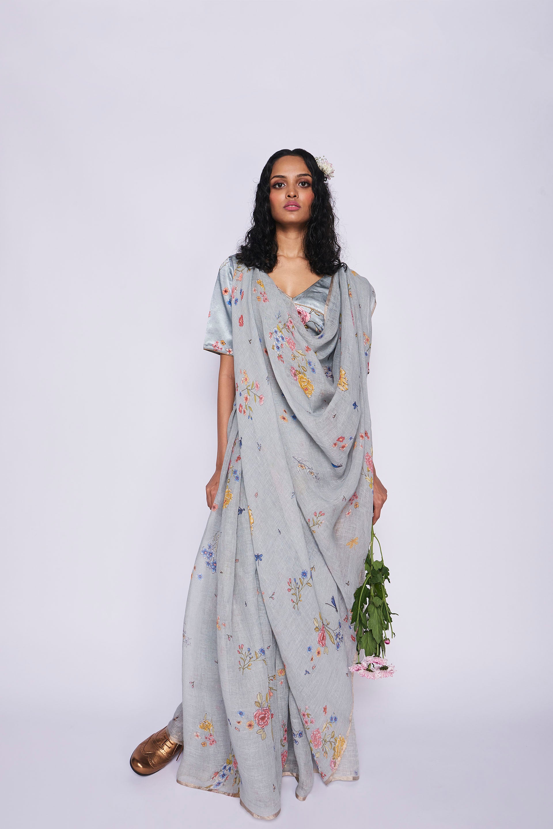 Nadiya Paar - Pale Blue Sari