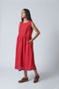 Sunshine Red Linen Dress