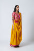 Marigold Yellow Linen Sari