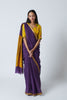 Plum Linen Sari