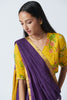 Plum Linen Sari