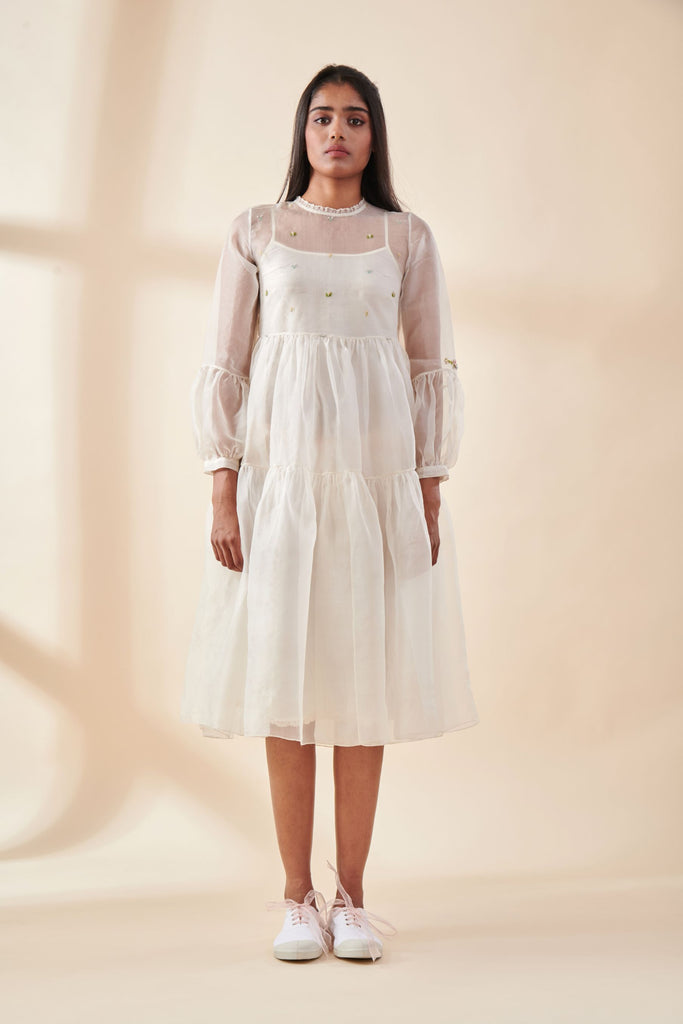 Sea Side Organza Midi Dress