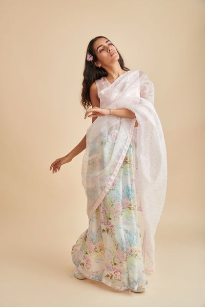 Half and Half Posy Sari