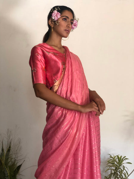 Nadiya Paar Handwoven Linen Sari