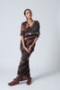 Rose Chintz Silk Linen Sari