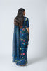 Midnight Trellis Linen Sari
